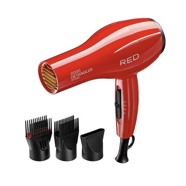 RED by Kiss Detangler 2000 Ceramic Hair Dryer – Red - ANNS BEAUTY SUPPLY